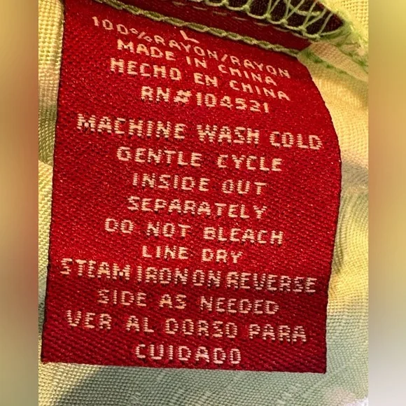 Caribbean Joe Floral Green/white Sleeveless button up tie front top with collar - Picture 7 of 10